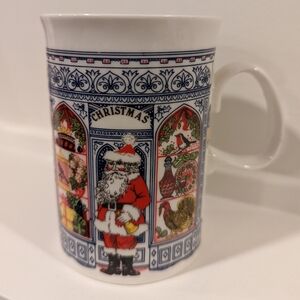 Vintage Made in Scotland Festive Christmas Mug with Santa Design